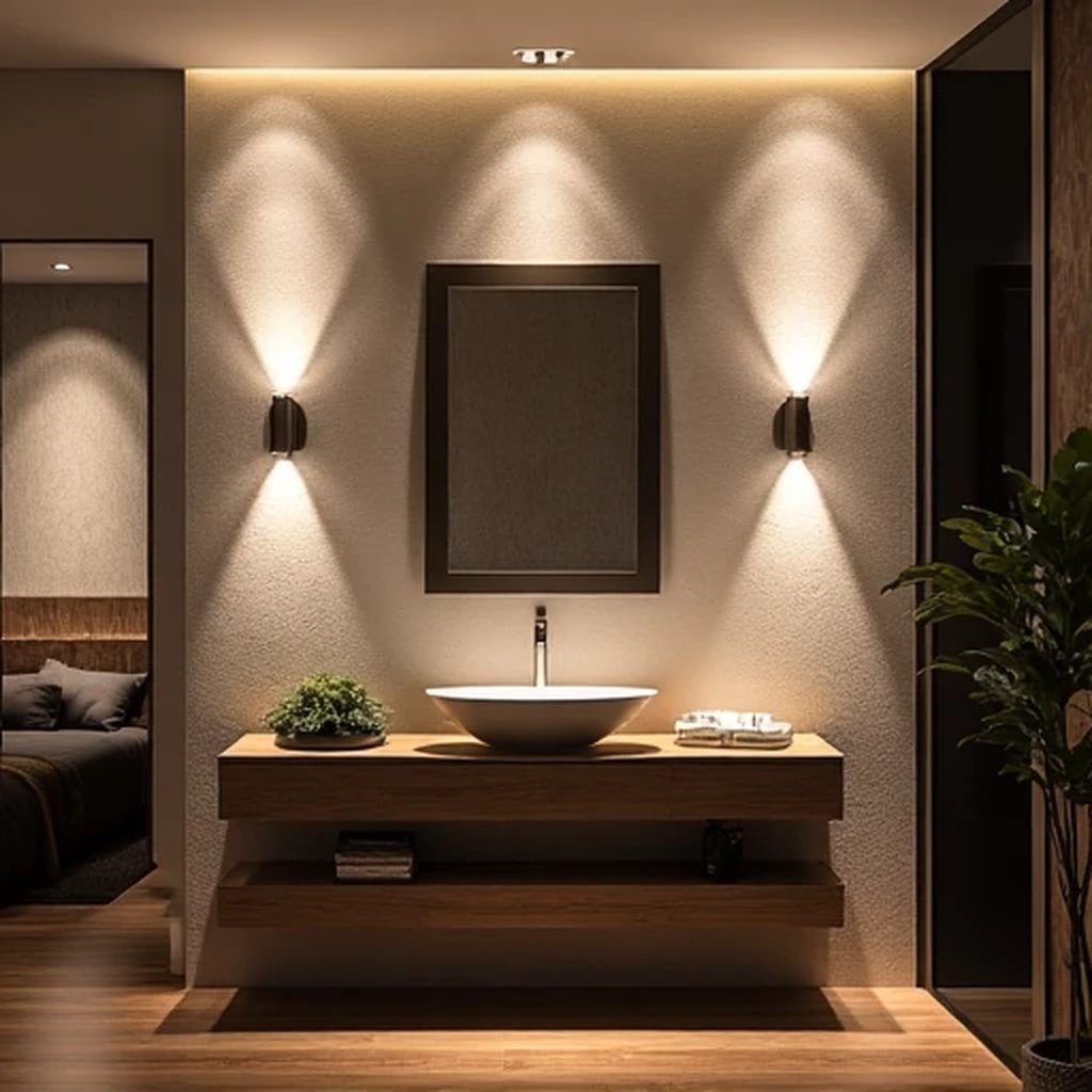 22. Accent Wall with Lighting