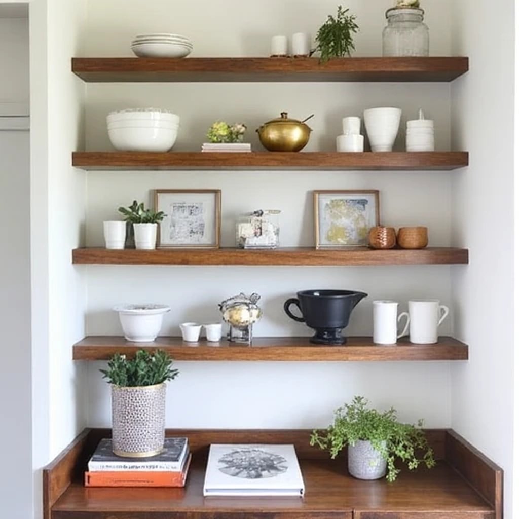 6. Open Shelving Wall