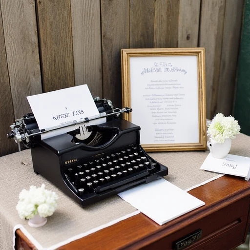 6. Typewriter Guest Book Station