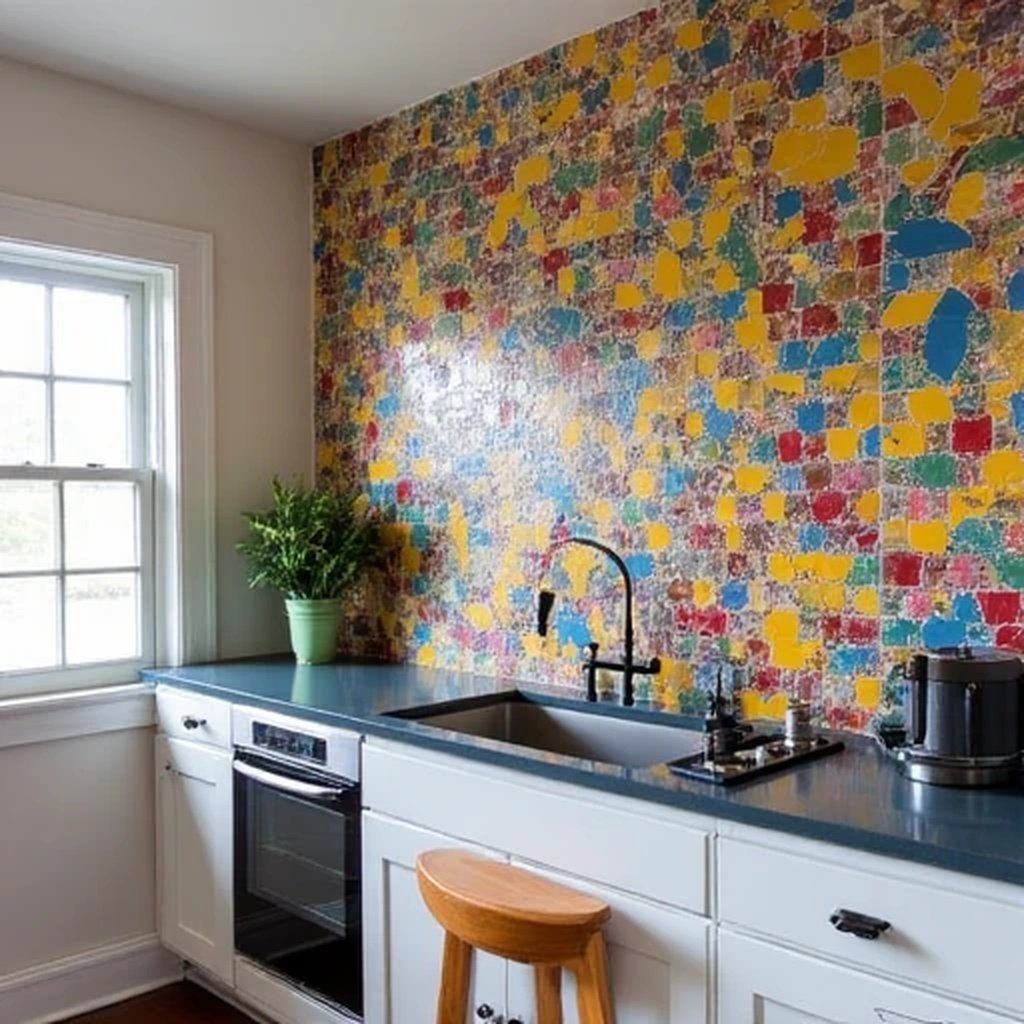 7. Tiled Mosaic Wall