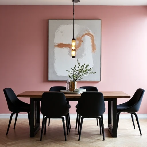 8. Modern Pink Dining Room with Edge