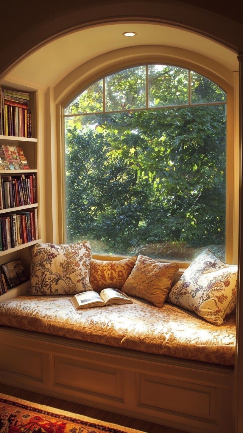 Built-In Window Seats with Cushions