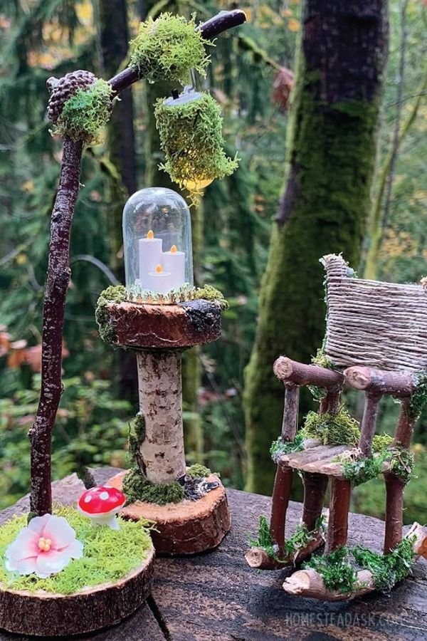 Adorable DIY Fairy Garden Furniture