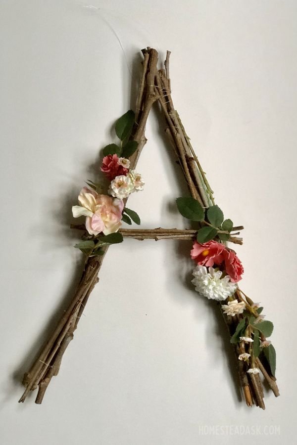 16. Decorative Twig Lettering