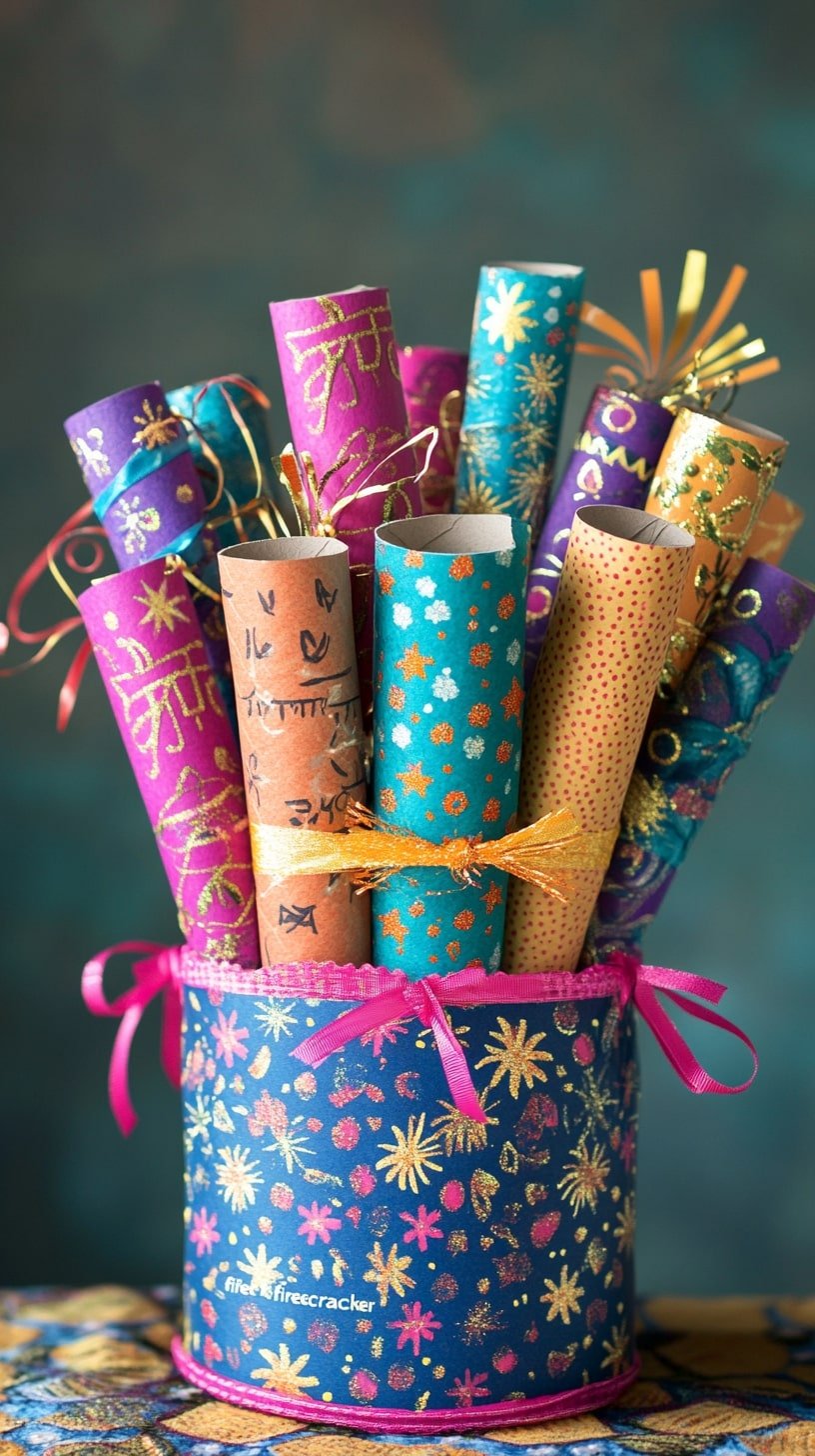 Firecracker Centerpiece with Paper Tubes