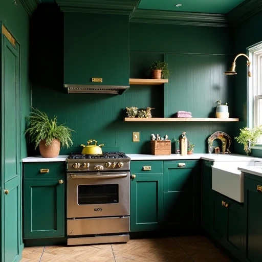 10. Forest Green & Brass: Earthy Sophistication