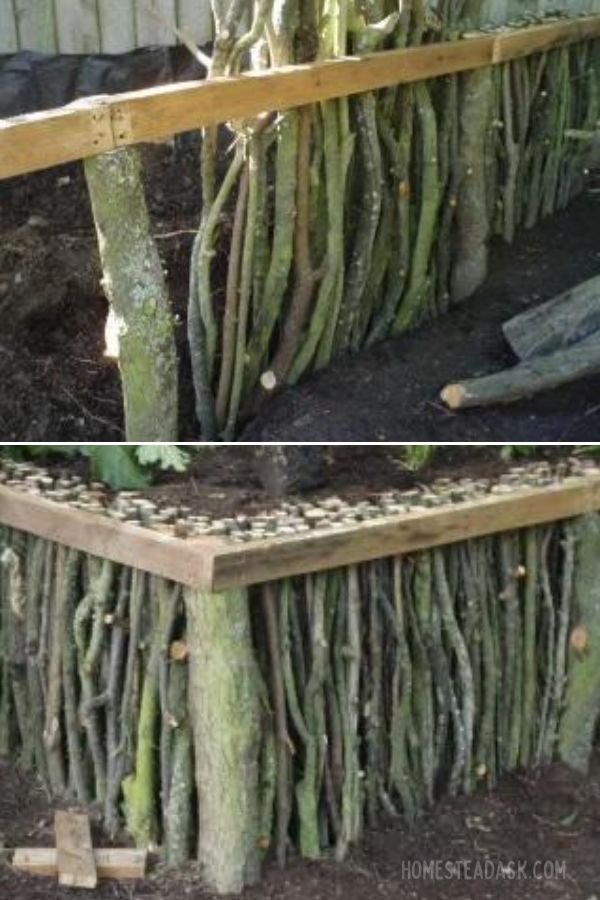 12. Natural Raised Garden Bed