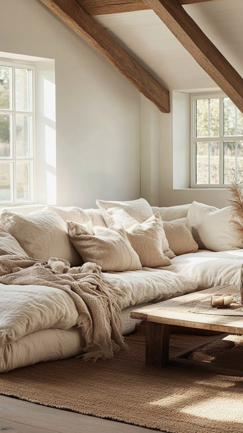 Overstuffed Sofa for Lounging