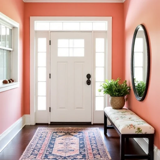 Peachy-Pink Entryway That Pops
