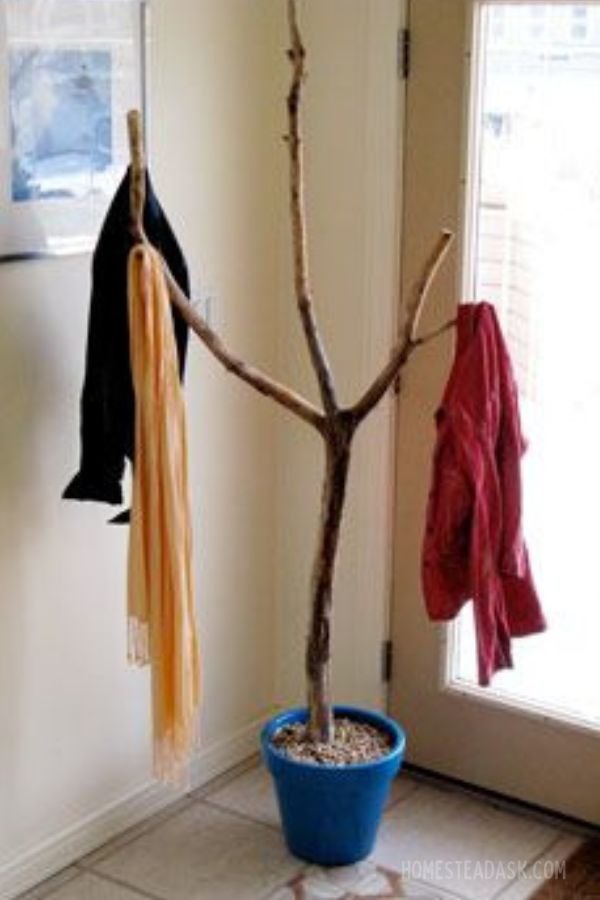 12. Upcycled Branch Coat Hanger